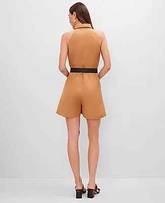 Ann Taylor Petite Belted Linen Blend Romper sold by Ann Taylor product image thumbnail 2