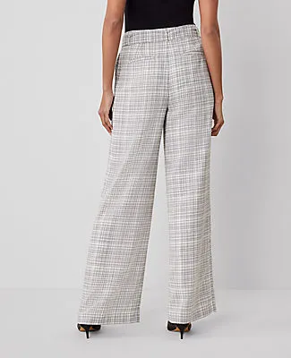 Ann Taylor The Belted Pleated Wide-Leg Pant in Plaid sold by Ann Taylor product image thumbnail 3