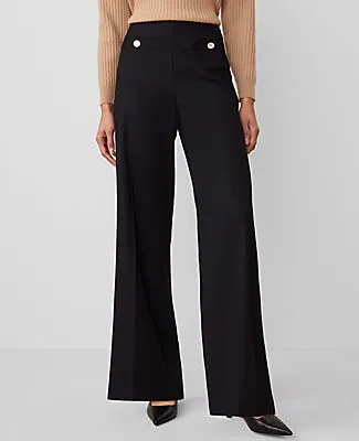 Ann Taylor The Button Trim Sailor Wide-Leg Pant sold by Ann Taylor product image thumbnail 2