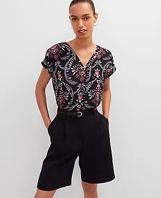 Ann Taylor Floral Mixed Media Top sold by Ann Taylor product image thumbnail 3