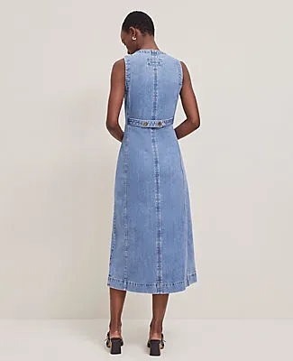 Ann Taylor Denim V-Neck Shirtdress sold by Ann Taylor product image thumbnail 2
