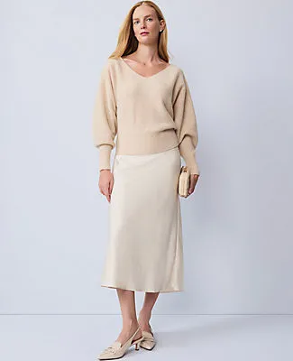 Ann Taylor Petite Satin Bias Slip Skirt sold by Ann Taylor