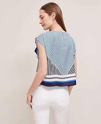 Ann Taylor Striped Asymmetric Tie Top sold by Ann Taylor product image thumbnail 2