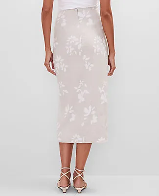 Ann Taylor Knotted Linen Blend Pencil Skirt sold by Ann Taylor product image thumbnail 3