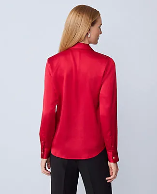 Ann Taylor Satin Essential Shirt sold by Ann Taylor product image thumbnail 2