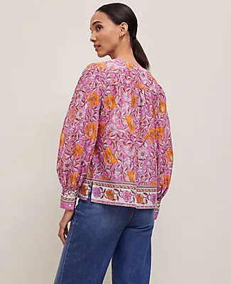 Ann Taylor Petite Floral V-Neck Popover Top sold by Ann Taylor product image thumbnail 2