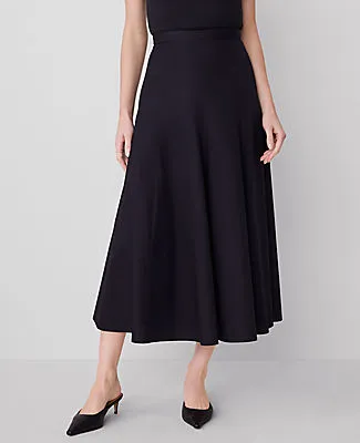 Ann Taylor Petite Poplin Gored Midi Skirt sold by Ann Taylor product image thumbnail 3