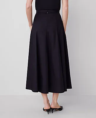 Ann Taylor Petite Poplin Gored Midi Skirt sold by Ann Taylor product image thumbnail 4