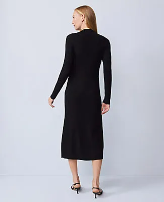 Ann Taylor Petite Ribbed Button Sweater Dress sold by Ann Taylor product image thumbnail 2