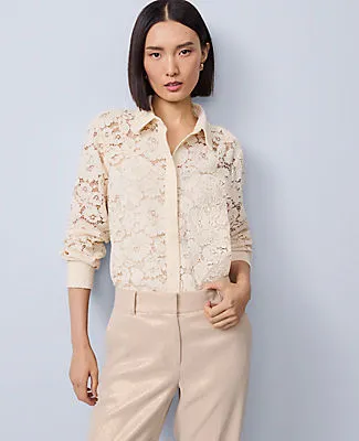 Ann Taylor Lace Shirt sold by Ann Taylor