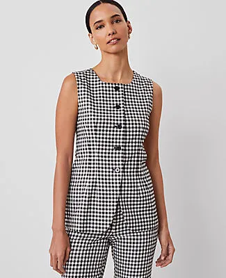 Ann Taylor Gingham Vest Top sold by Ann Taylor product image thumbnail 2