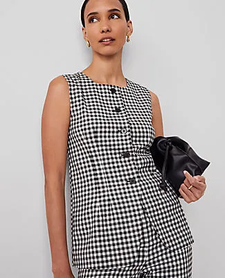 Ann Taylor Gingham Vest Top sold by Ann Taylor product image thumbnail 4