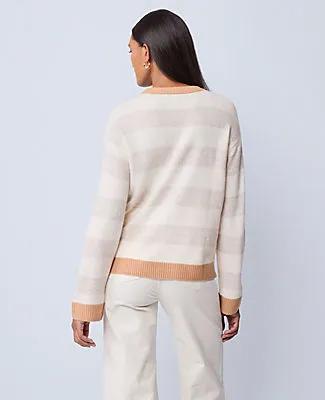 Ann Taylor Petite Weekend Collection Striped Crew Neck Sweater sold by Ann Taylor product image thumbnail 2