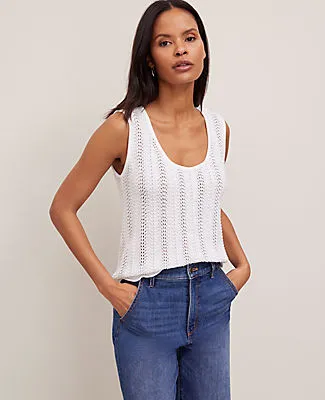 Ann Taylor Crochet Sweater Shell Top sold by Ann Taylor product image thumbnail 3