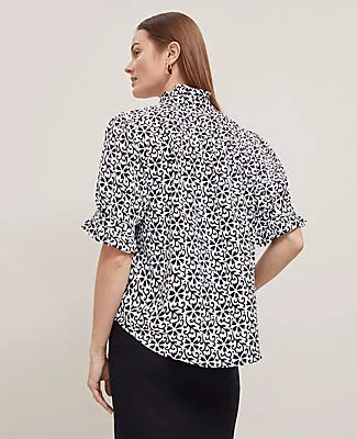 Ann Taylor Floral Ruffle Collar Shirt sold by Ann Taylor product image thumbnail 2