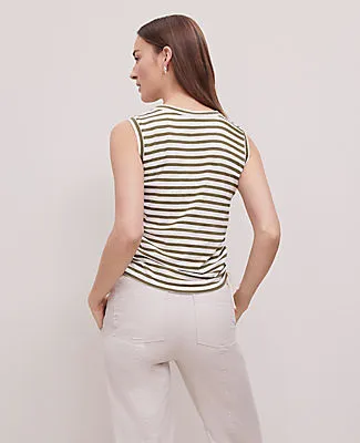 Ann Taylor Weekend Collection Striped Side-Tie Tank Top sold by Ann Taylor product image thumbnail 2