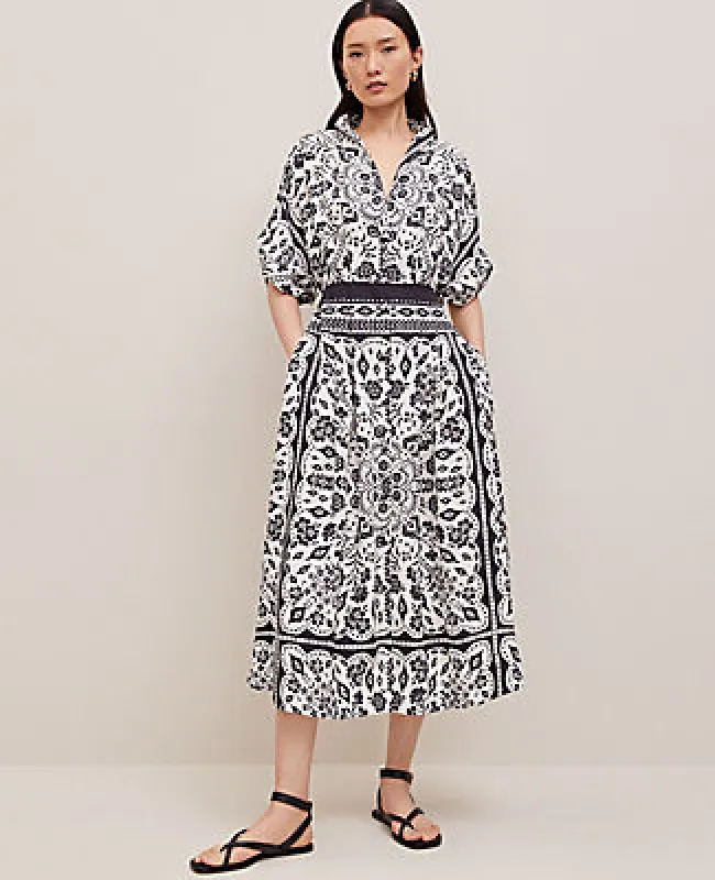 Ann Taylor Petite Tiled Satin Button Dress sold by Ann Taylor