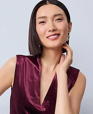 Ann Taylor Velvet Sleeveless V-Neck Top sold by Ann Taylor product image thumbnail 3