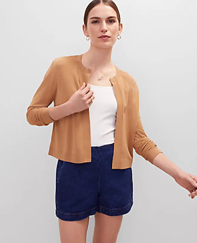 Ann Taylor Petite Cropped Open Cardigan sold by Ann Taylor