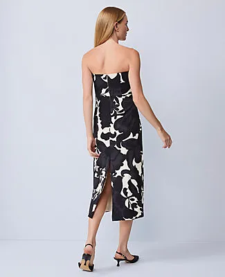Ann Taylor Floral Strapless Midi Dress sold by Ann Taylor product image thumbnail 3