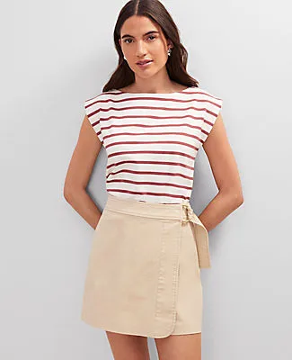 Ann Taylor Weekend Collection Striped Boatneck Top sold by Ann Taylor