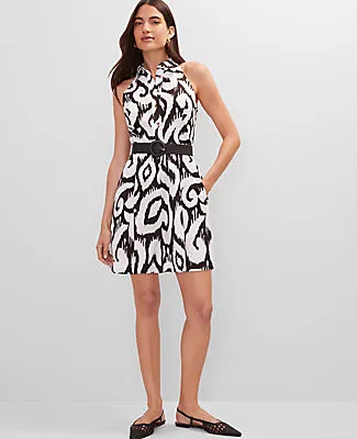 Ann Taylor Petite Ikat Belted Romper sold by Ann Taylor