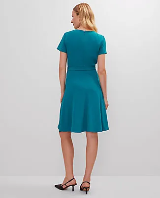 Ann Taylor Crew Neck Belted Flare Dress sold by Ann Taylor product image thumbnail 2