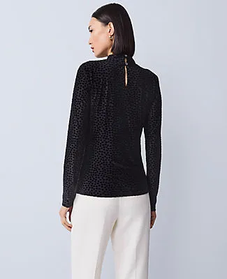 Ann Taylor Velvet Mock Neck Top sold by Ann Taylor product image thumbnail 2