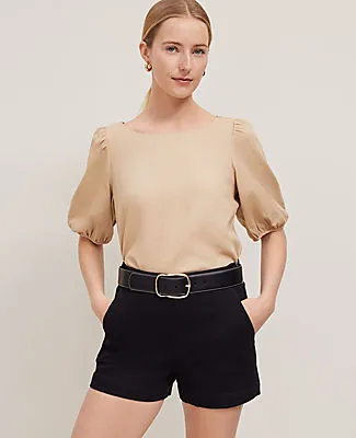 Ann Taylor Linen Blend Boatneck Popover Top sold by Ann Taylor