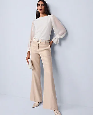 Ann Taylor Mixed Media Pleated Sleeve Top sold by Ann Taylor product image thumbnail 3