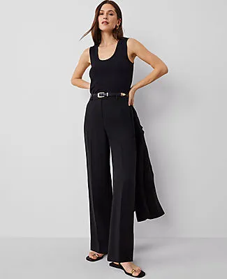 Ann Taylor The Straight Trouser in Twill sold by Ann Taylor