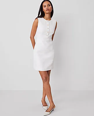 Ann Taylor Tweed Button Shift Dress sold by Ann Taylor product image thumbnail 2