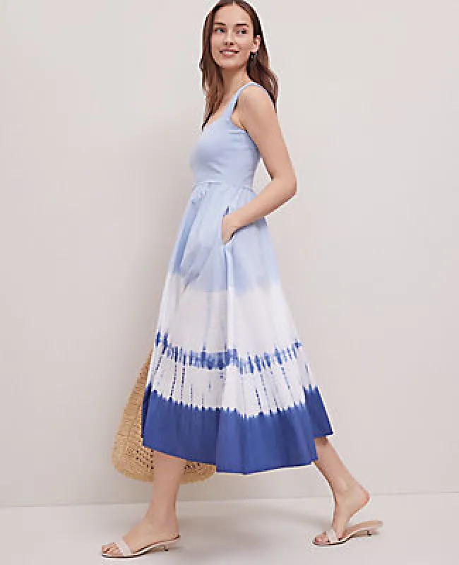 Ann Taylor Weekend Collection Strappy Flare Midi Dress sold by Ann Taylor