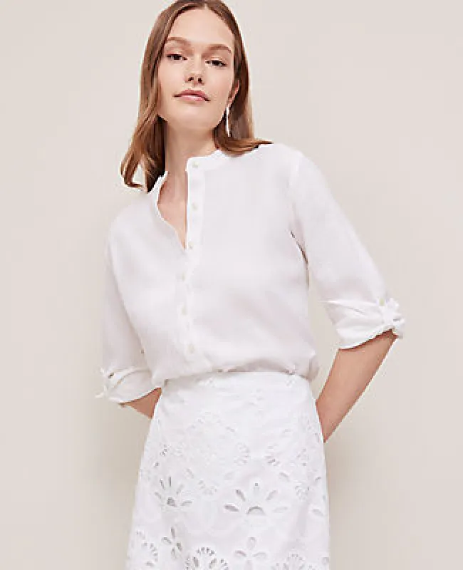 Ann Taylor Petite Relaxed Linen Perfect Shirt sold by Ann Taylor