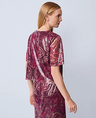 Ann Taylor Sequin Paisley Top sold by Ann Taylor product image thumbnail 2