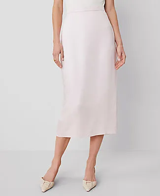 Ann Taylor Sateen Column Midi Skirt sold by Ann Taylor product image thumbnail 3