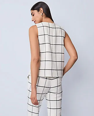 Ann Taylor The Petite Shoulder Button Top in Windowpane sold by Ann Taylor product image thumbnail 2