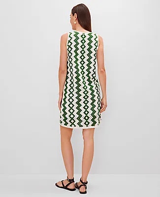Ann Taylor Petite Geo Crochet Shift Dress sold by Ann Taylor product image thumbnail 2