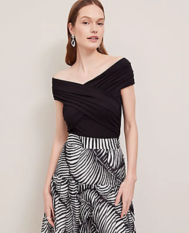 Ann Taylor Crisscross Off-The-Shoulder Top sold by Ann Taylor