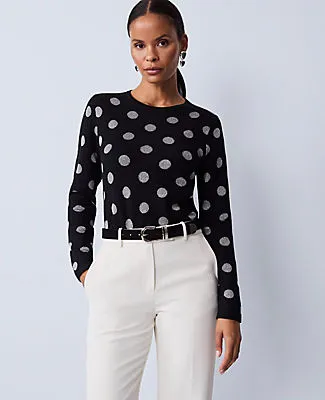 Ann Taylor Dotted Essential Crew Neck Sweater sold by Ann Taylor
