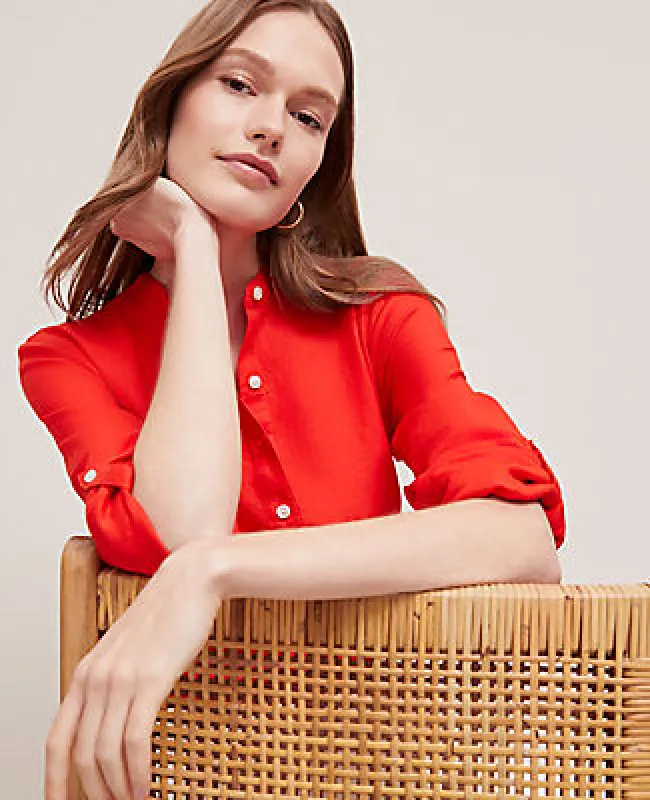 Ann Taylor Relaxed Linen Perfect Shirt sold by Ann Taylor