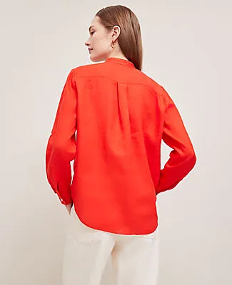 Ann Taylor Relaxed Linen Perfect Shirt sold by Ann Taylor product image thumbnail 2