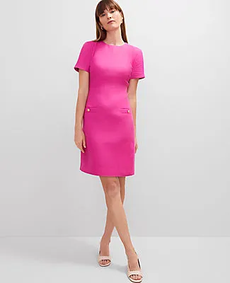 Ann Taylor Button Pocket Shift Dress sold by Ann Taylor product image thumbnail 3