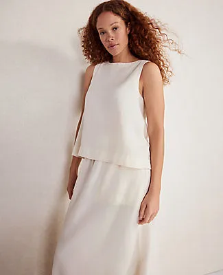 Ann Taylor Haven Well Within Linen Blend Bateau Neck Top sold by Ann Taylor