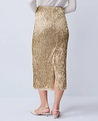 Ann Taylor Sequin Column Midi Skirt sold by Ann Taylor product image thumbnail 3