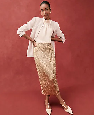 Ann Taylor Sequin Column Midi Skirt sold by Ann Taylor product image thumbnail 4