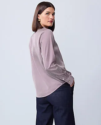 Ann Taylor Striped Satin Essential Shirt sold by Ann Taylor product image thumbnail 2