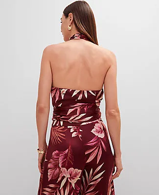 Ann Taylor Studio Collection Twist Halter Top in Tropical Print sold by Ann Taylor product image thumbnail 2
