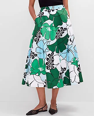 Ann Taylor Floral Tea Length Skirt sold by Ann Taylor product image thumbnail 2