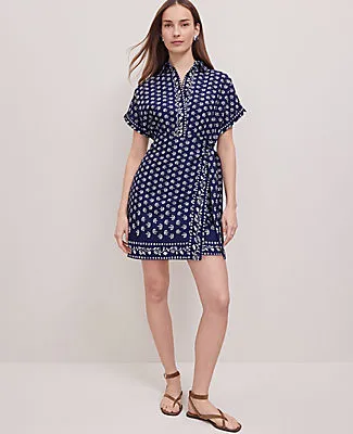 Ann Taylor Weekend Collection Petaled Wrap Shirtdress sold by Ann Taylor product image thumbnail 3